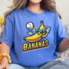 funny banana baseball tee mascot design, funny banana baseball tee on Comfort Colors, funny banana baseball tee gameday shirt