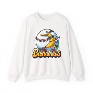 Alternative view of Banana Baseball Sweatshirt – Cozy Mascot Gameday Crewneck Gildan® 18000