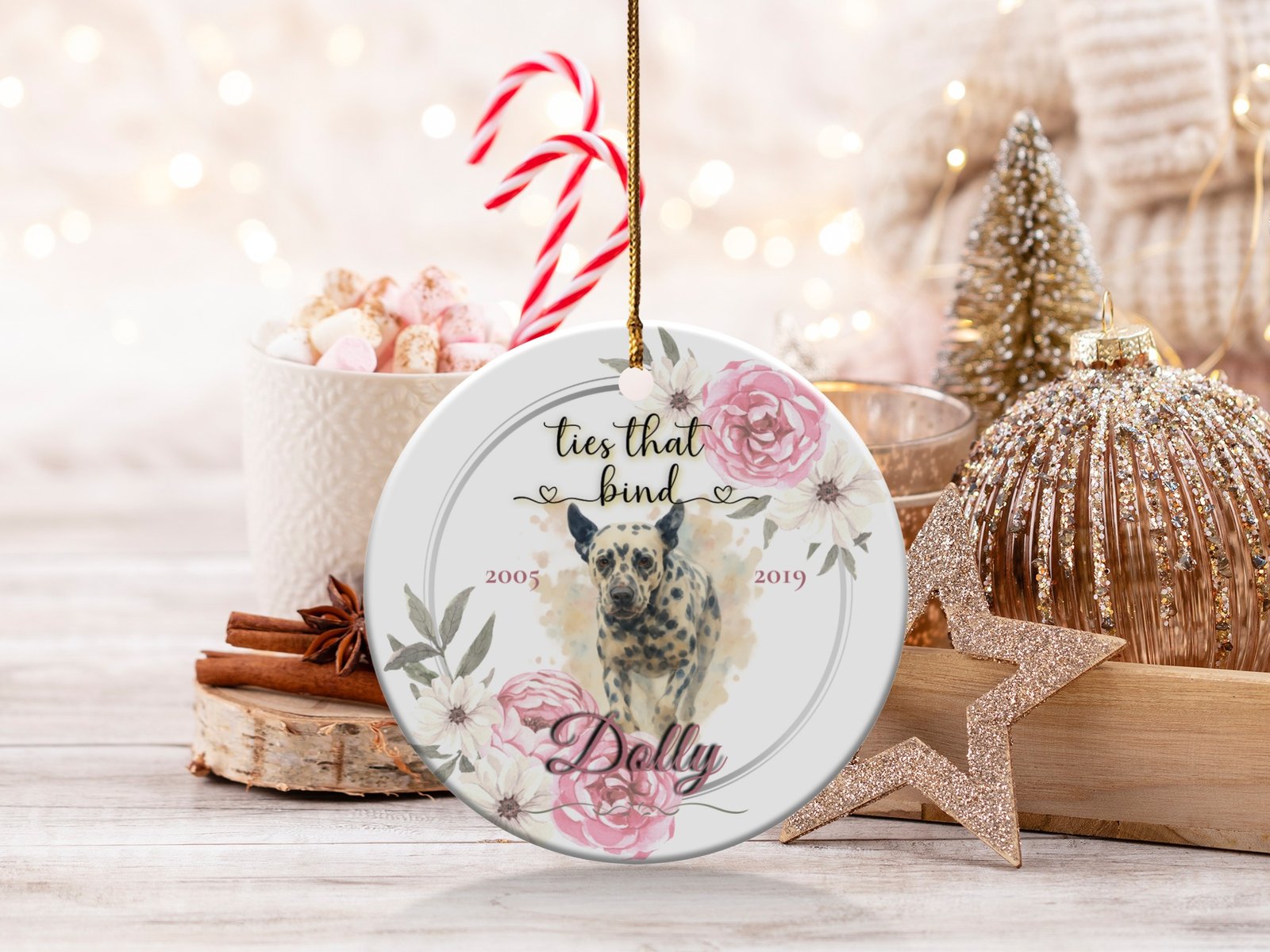 personalized pet memorial ornament custom photo, ceramic pet loss ornament keepsake, dog and cat and more memorial ornament tribute