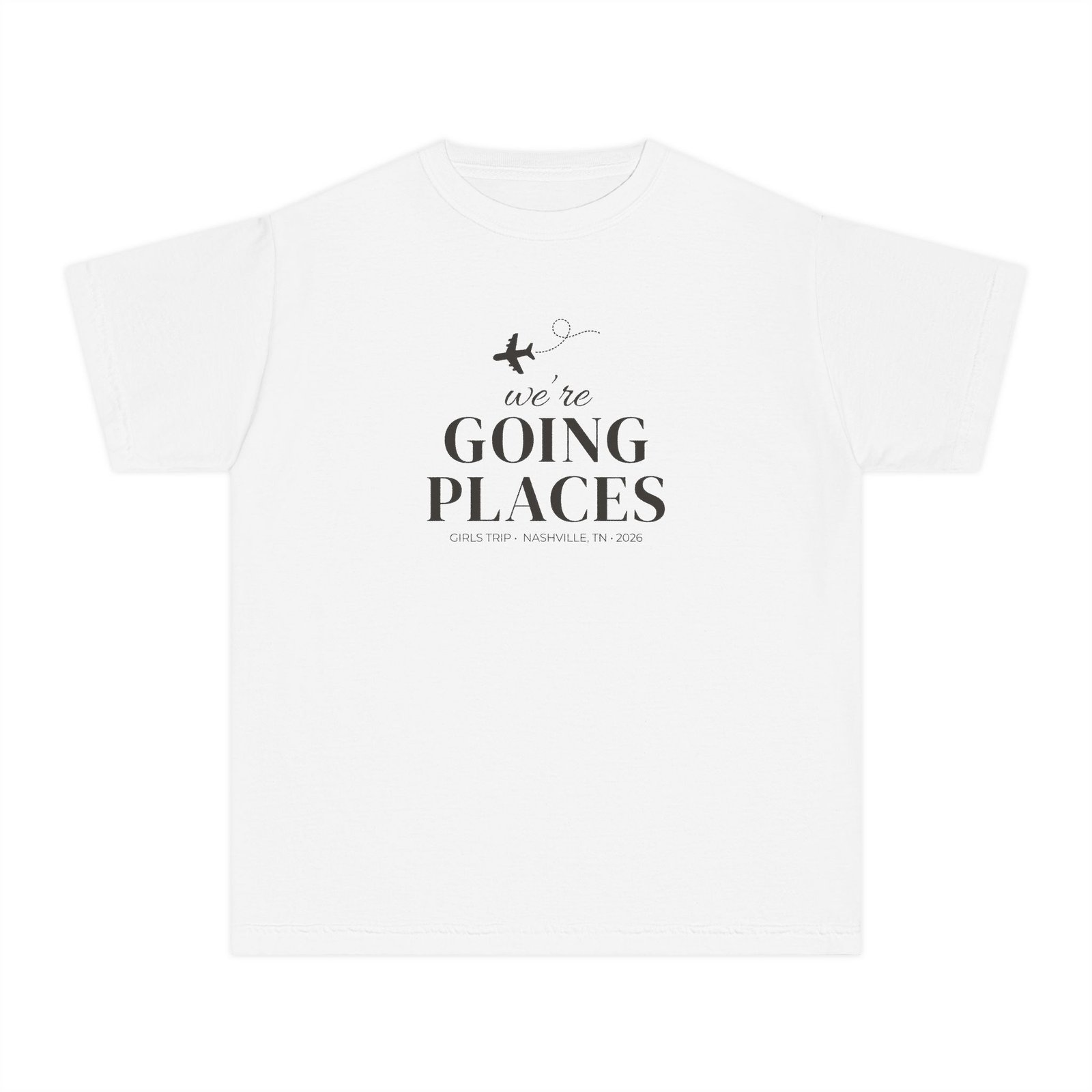 we're going places vacation youth tee