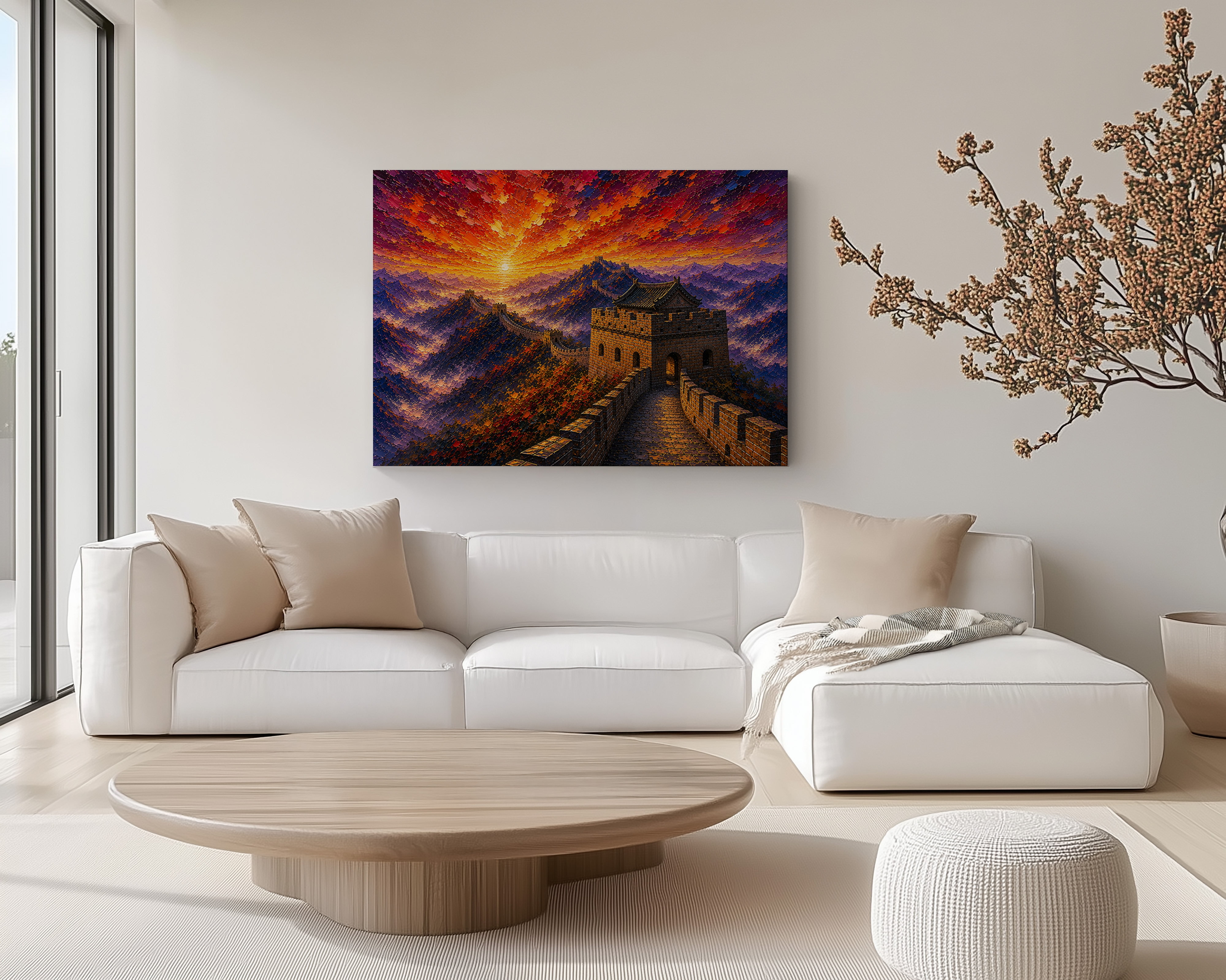 Default product mockup featuring Great Wall of China Canvas Wall Art in a horizontal 1.25-inch stretched canvas format.